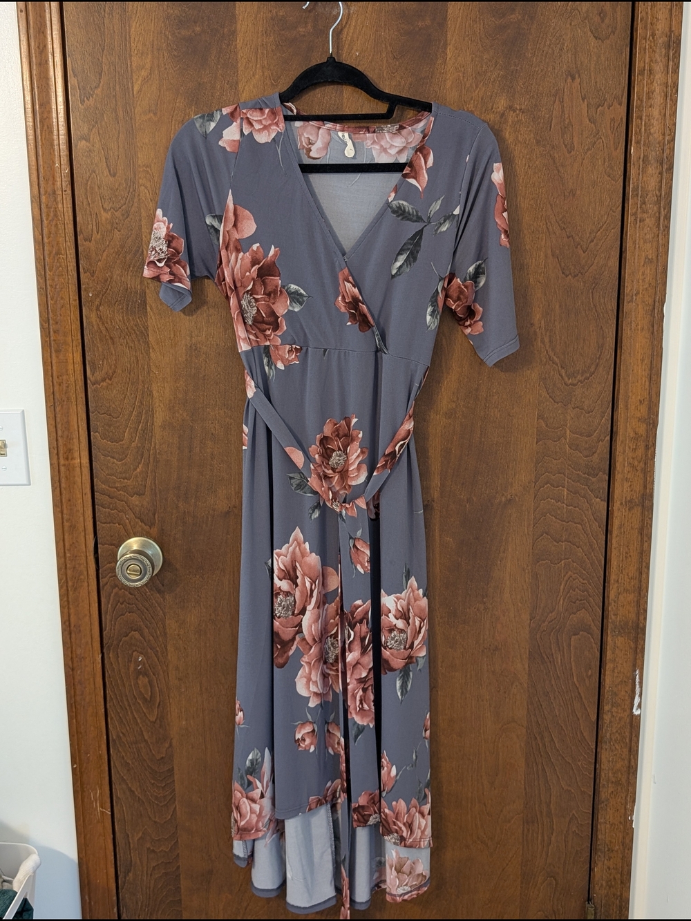 Maternity Floral High Low Dress